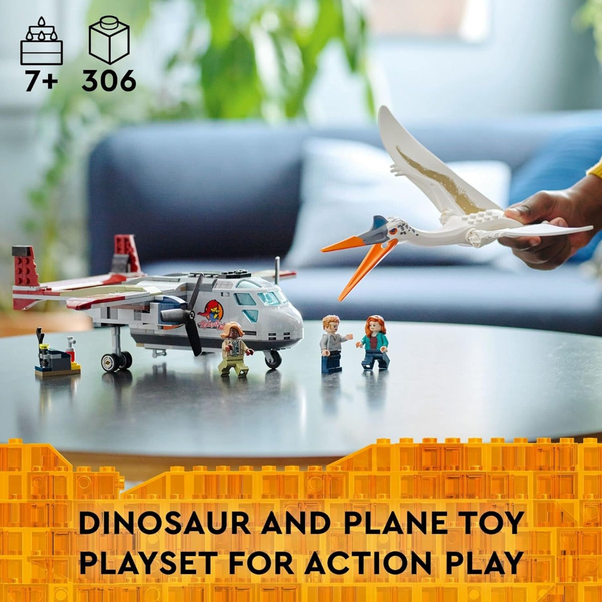 Buy Lego Jurassic World Quetzalcoatlus Plane Ambush Set 76947 with 306pcs | Yallatoys.com