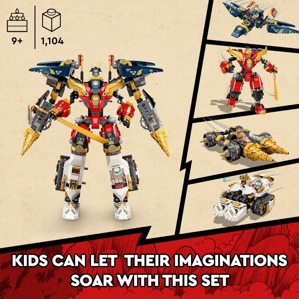 Buy Lego Ninjago 71765 Ninja Ultra Combo Mech with 1104pcs | Yallatoys.com