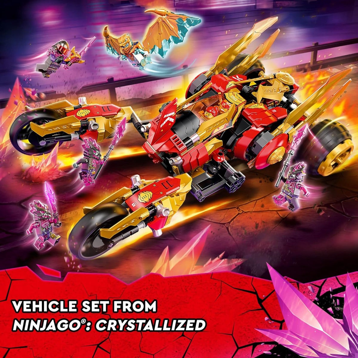 Buy Lego Ninjago Kai's Golden Dragon Raider 71773 with 624pcs | Yallatoys.com