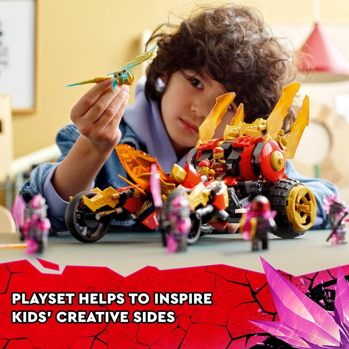 Buy Lego Ninjago Kai's Golden Dragon Raider 71773 with 624pcs | Yallatoys.com