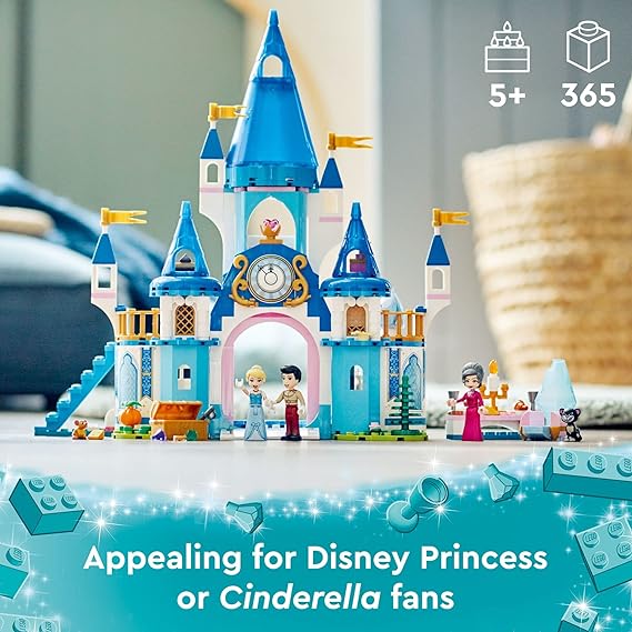 Buy Lego Disney Princess Cinderella and Prince Charming's Castle 43206 with 365pcs | Yallatoys.com