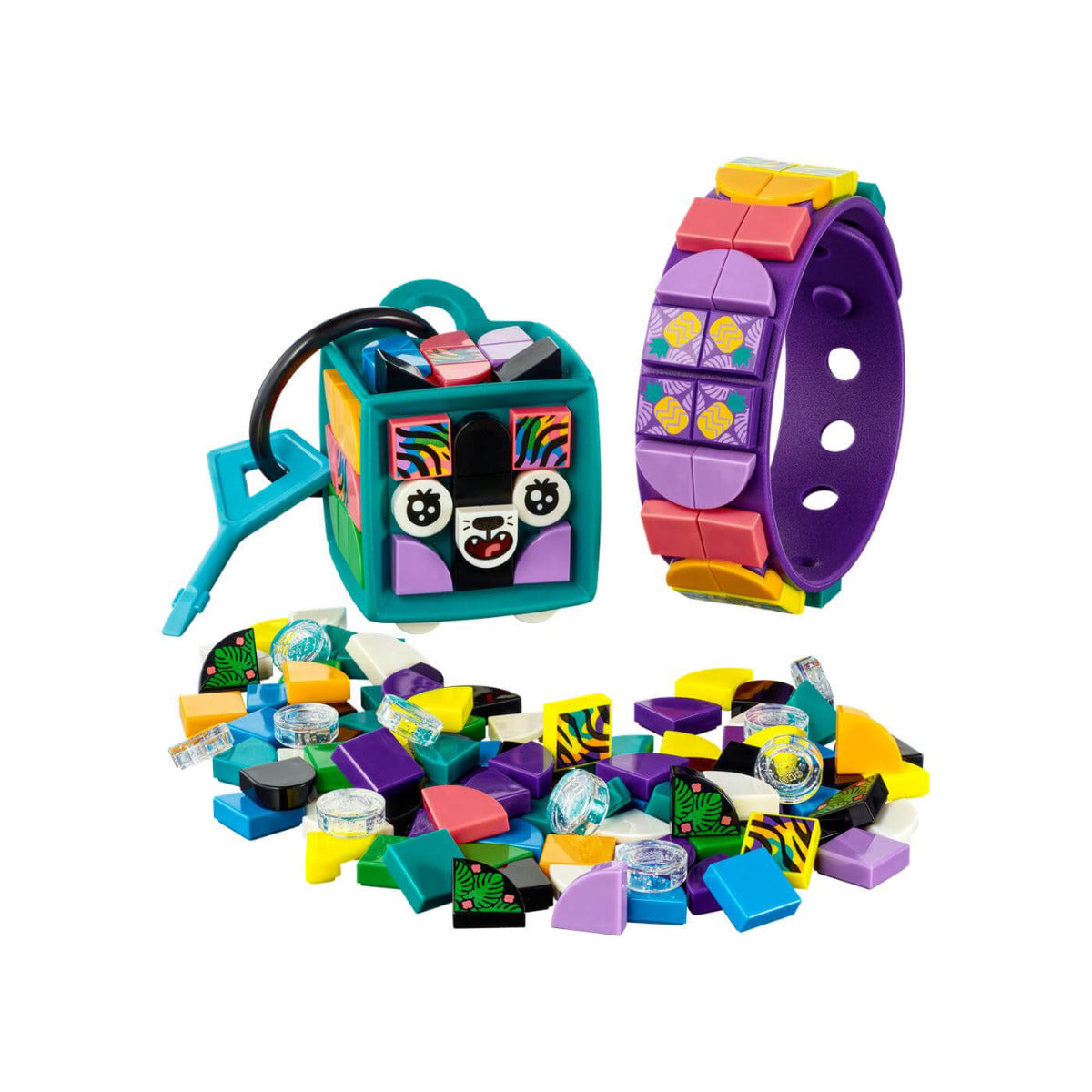 Buy Lego Dots  Neon Tiger Bracelet and Bag Tag DIY Craft Kit  41945 with 188pcs | Yallatoys.com