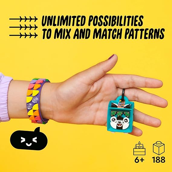 Buy Lego Dots  Neon Tiger Bracelet and Bag Tag DIY Craft Kit  41945 with 188pcs | Yallatoys.com