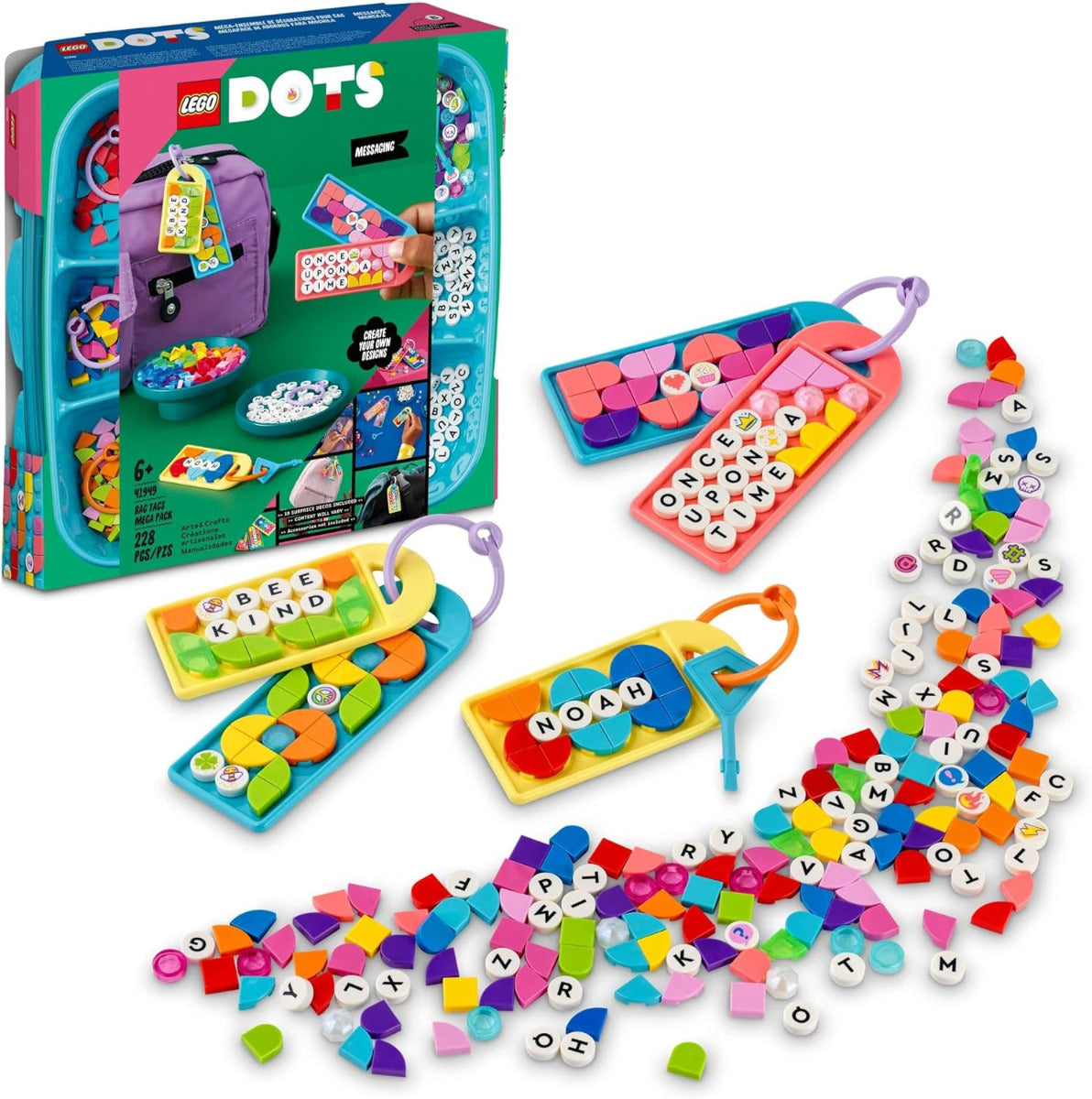 Buy Lego Dots Bag Tags Mega Pack Messaging V29 with 228pcs | Yallatoys.com