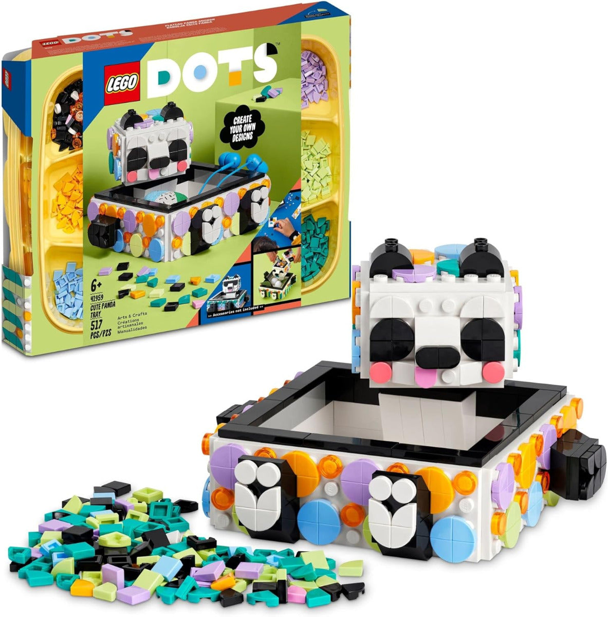 Buy Lego Dots Cute Panda Tray 41959  with 517pcs | Yallatoys.com