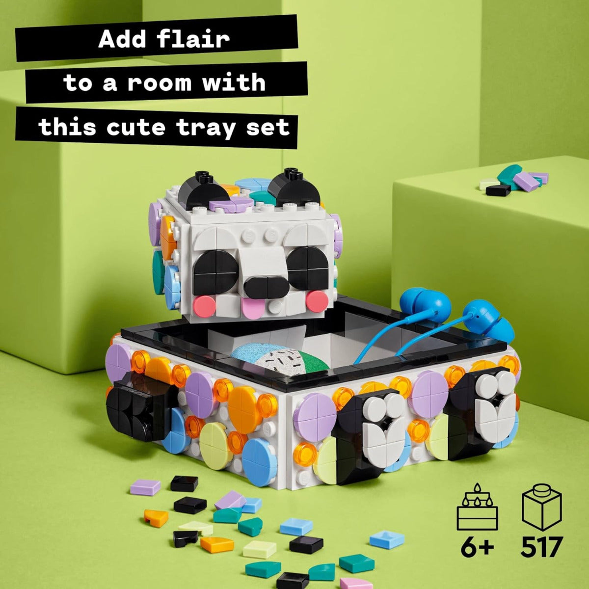 Buy Lego Dots Cute Panda Tray 41959  with 517pcs | Yallatoys.com