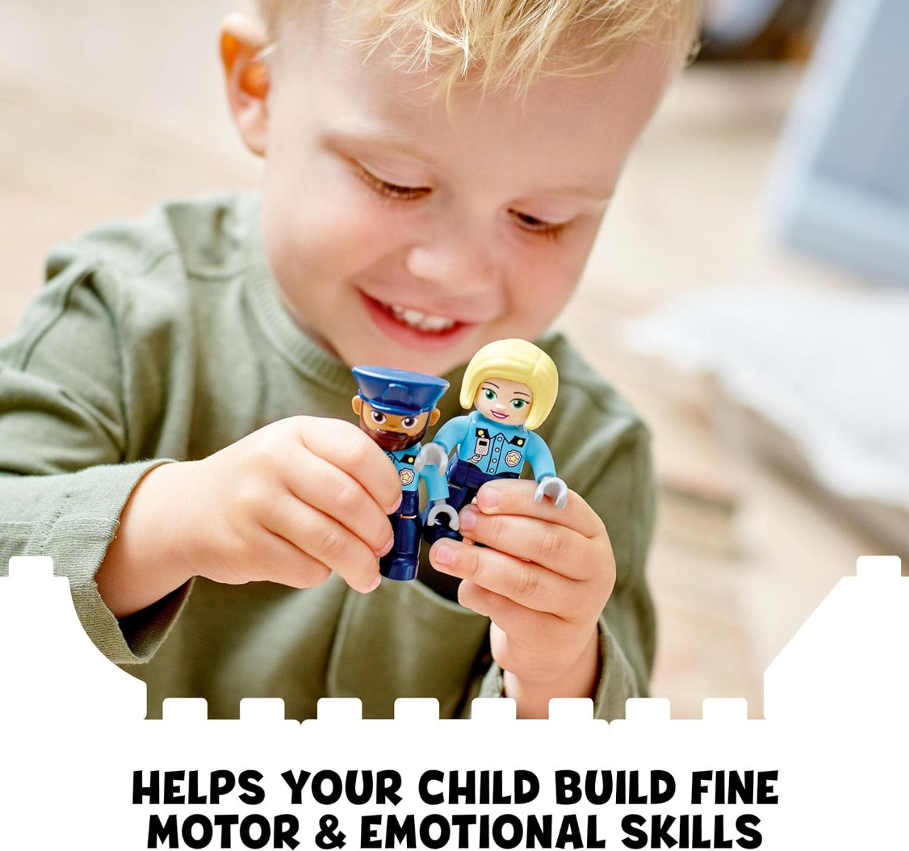 Buy Lego Duplo Rescue Police Station & Helicopter Push & Go Car Toy with 40pcs | Yallatoys.com