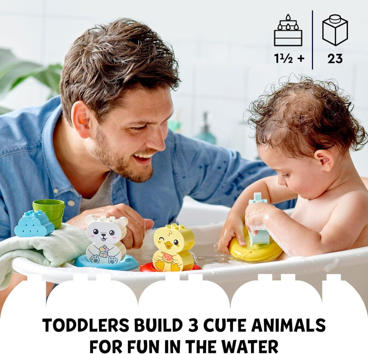 Buy Lego Duplo Bath Time Fun Floating Animal Train 10965 with 14pcs | Yallatoys.com