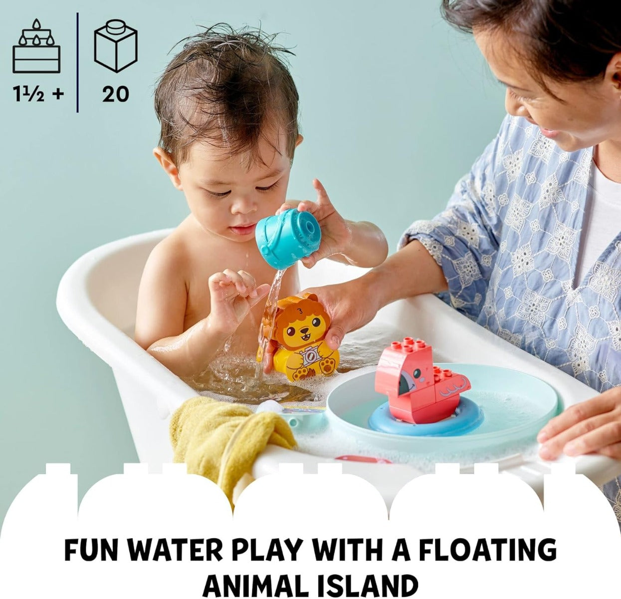 Buy Lego Duplo Bath Time Fun Floating Animal Island 10966 with 20pcs | Yallatoys.com