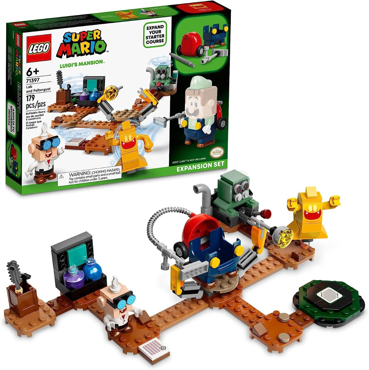 Buy Lego Super Mario Luigis Mansion Lab and Poltergust Expansion Set 71397 with 179pcs | Yallatoys.com