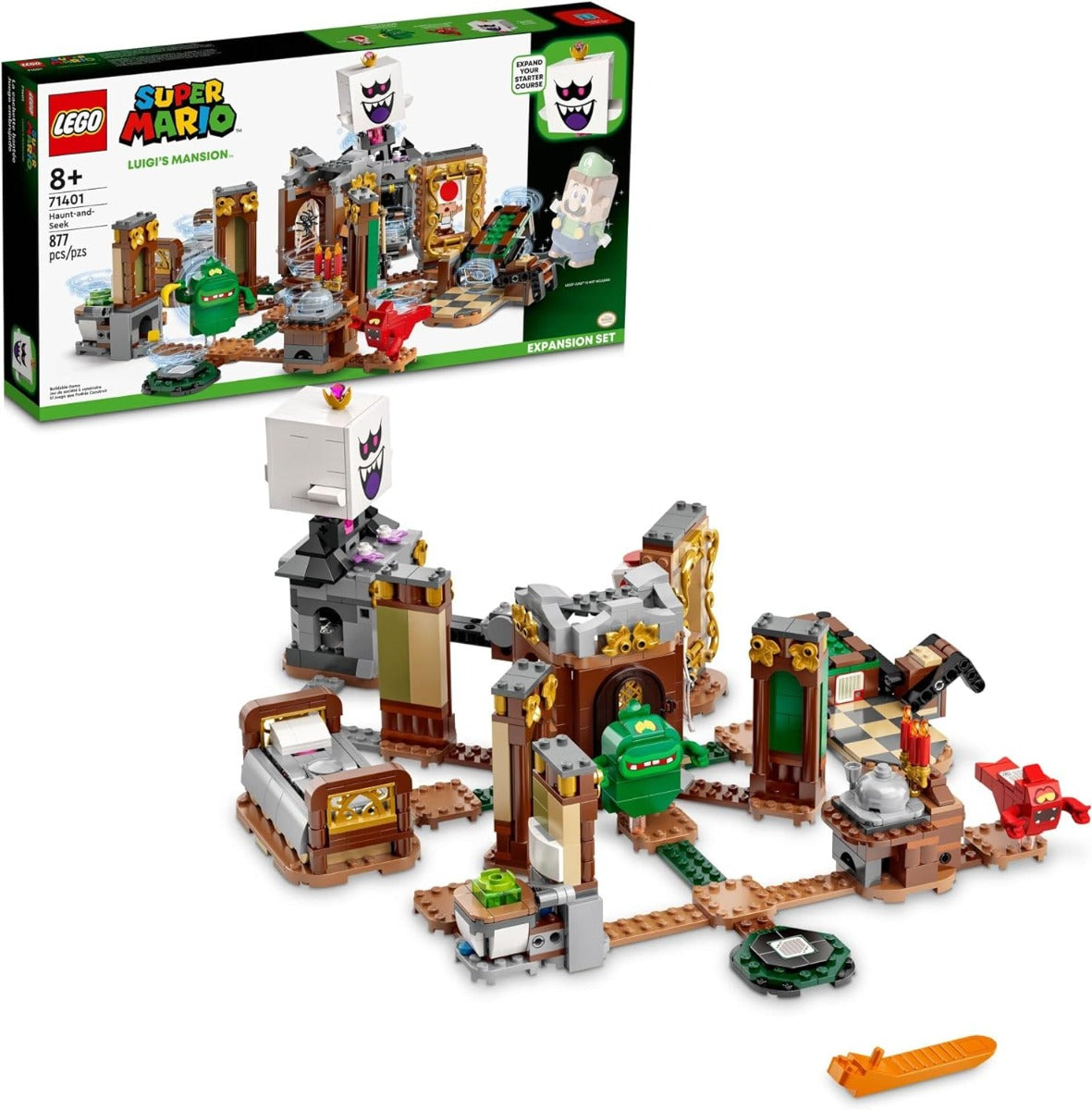 Buy Lego Super Mario Luigi’s Mansion Haunt-and-Seek Expansion Set 71401 with 877pcs | Yallatoys.com