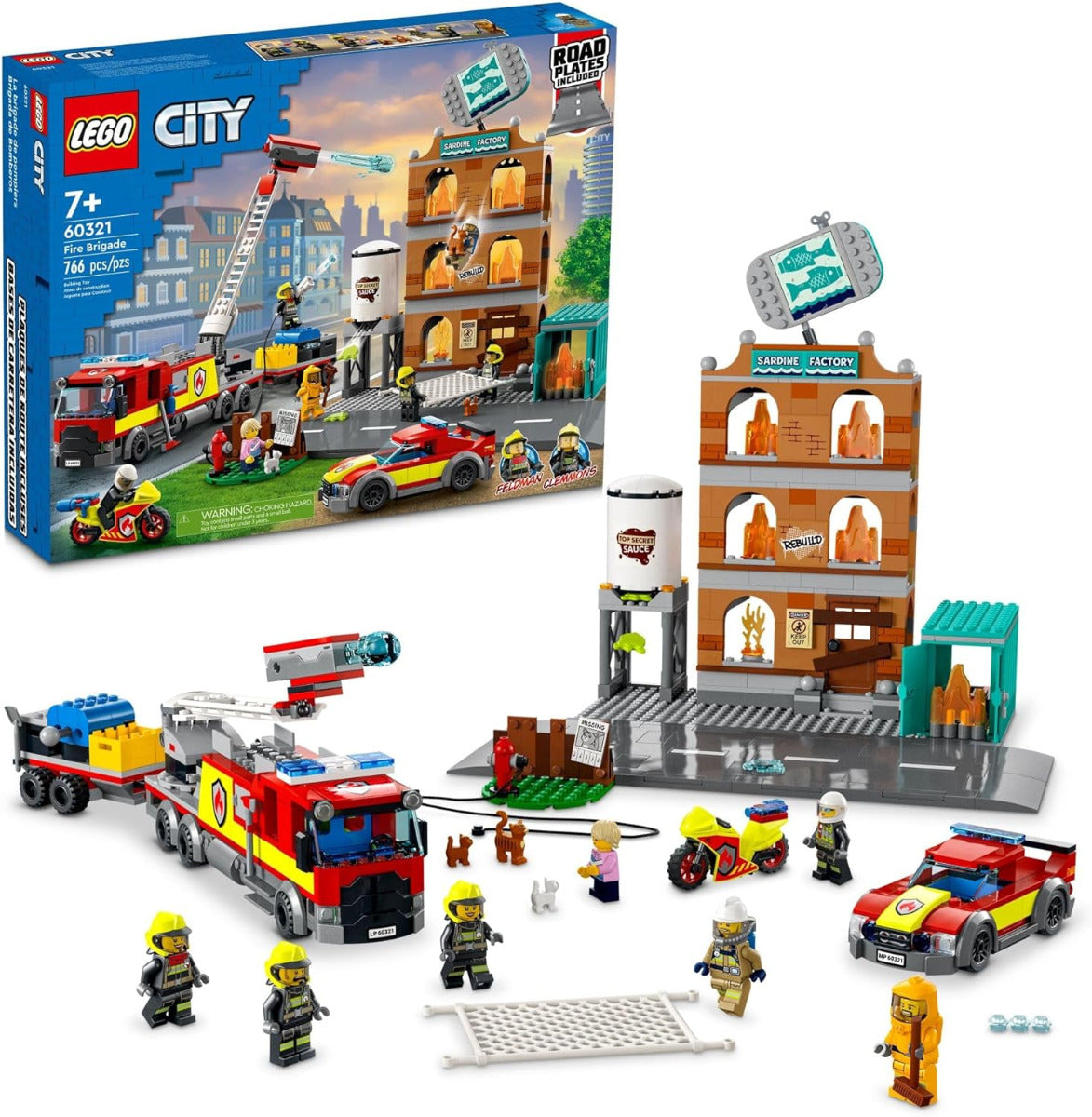 Buy Lego City Fire Brigade 60321 with 766pcs | Yallatoys.com