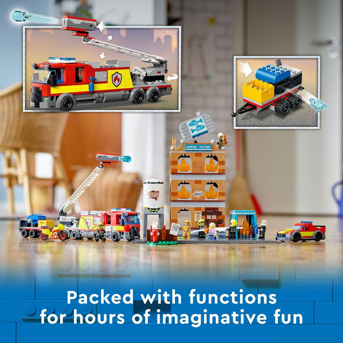 Buy Lego City Fire Brigade 60321 with 766pcs | Yallatoys.com
