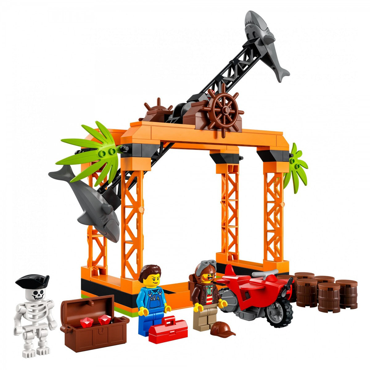 Buy Lego City The Shark Attack Stunt Challenge Building Kit  60342 with 122 Pcs | Yallatoys.com