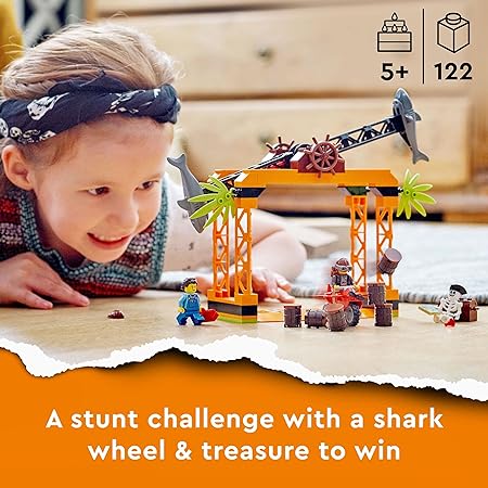 Buy Lego City The Shark Attack Stunt Challenge Building Kit  60342 with 122 Pcs | Yallatoys.com