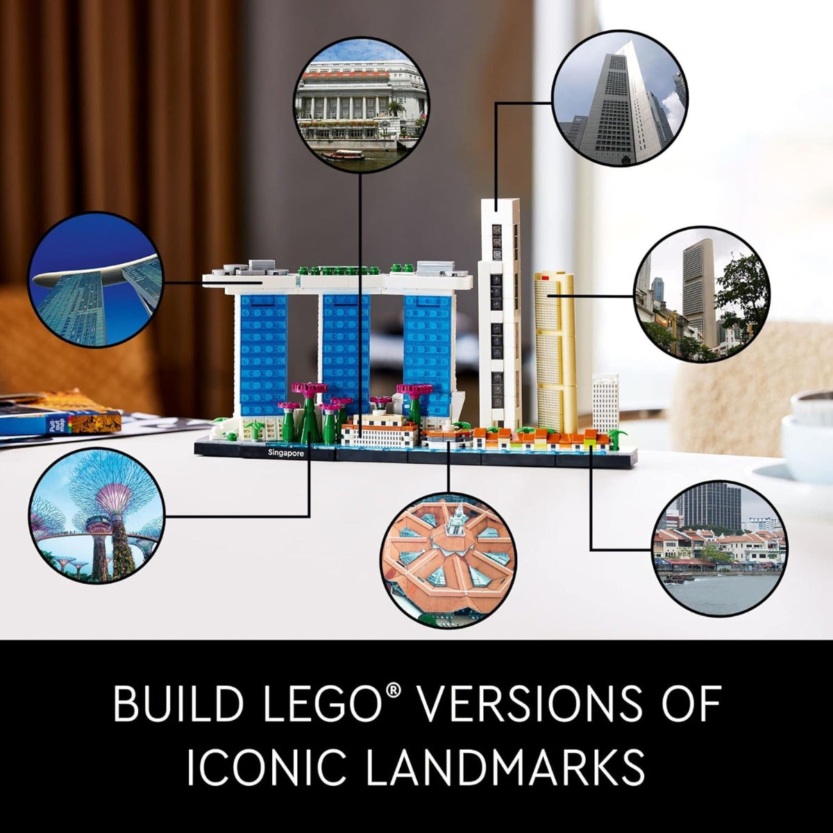Buy Lego Architecture Singapore 21057 with 827pcs | Yallatoys.com