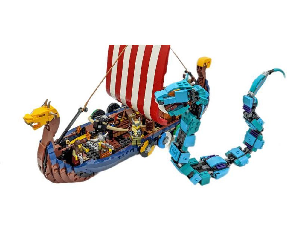 Buy Lego Creator 3 in 1 Viking Ship and The Midgard Serpent 31132 with 1192pcs | Yallatoys.com