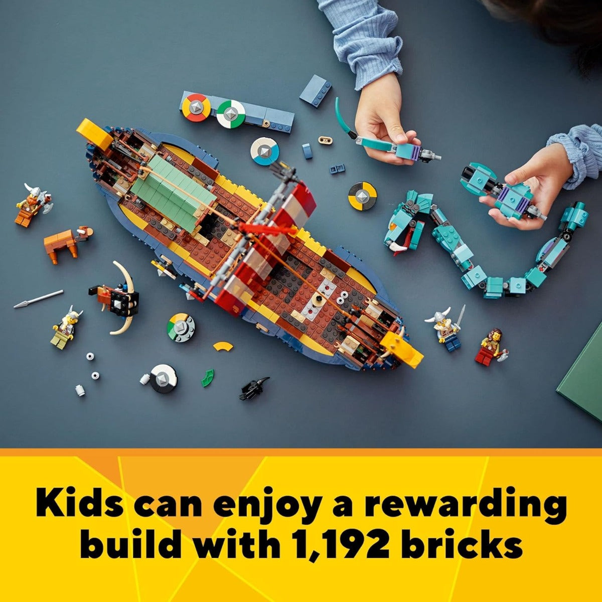 Buy Lego Creator 3 in 1 Viking Ship and The Midgard Serpent 31132 with 1192pcs | Yallatoys.com
