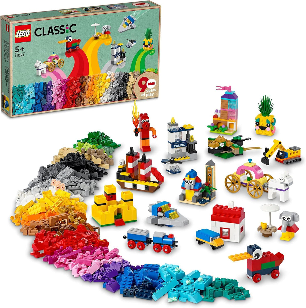 Buy Lego Classic 90 Years of Play V29 11021 with 1100pcs | Yallatoys.com