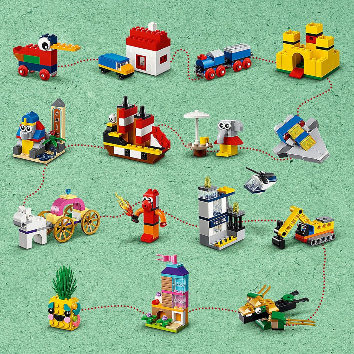 Buy Lego Classic 90 Years of Play V29 11021 with 1100pcs | Yallatoys.com