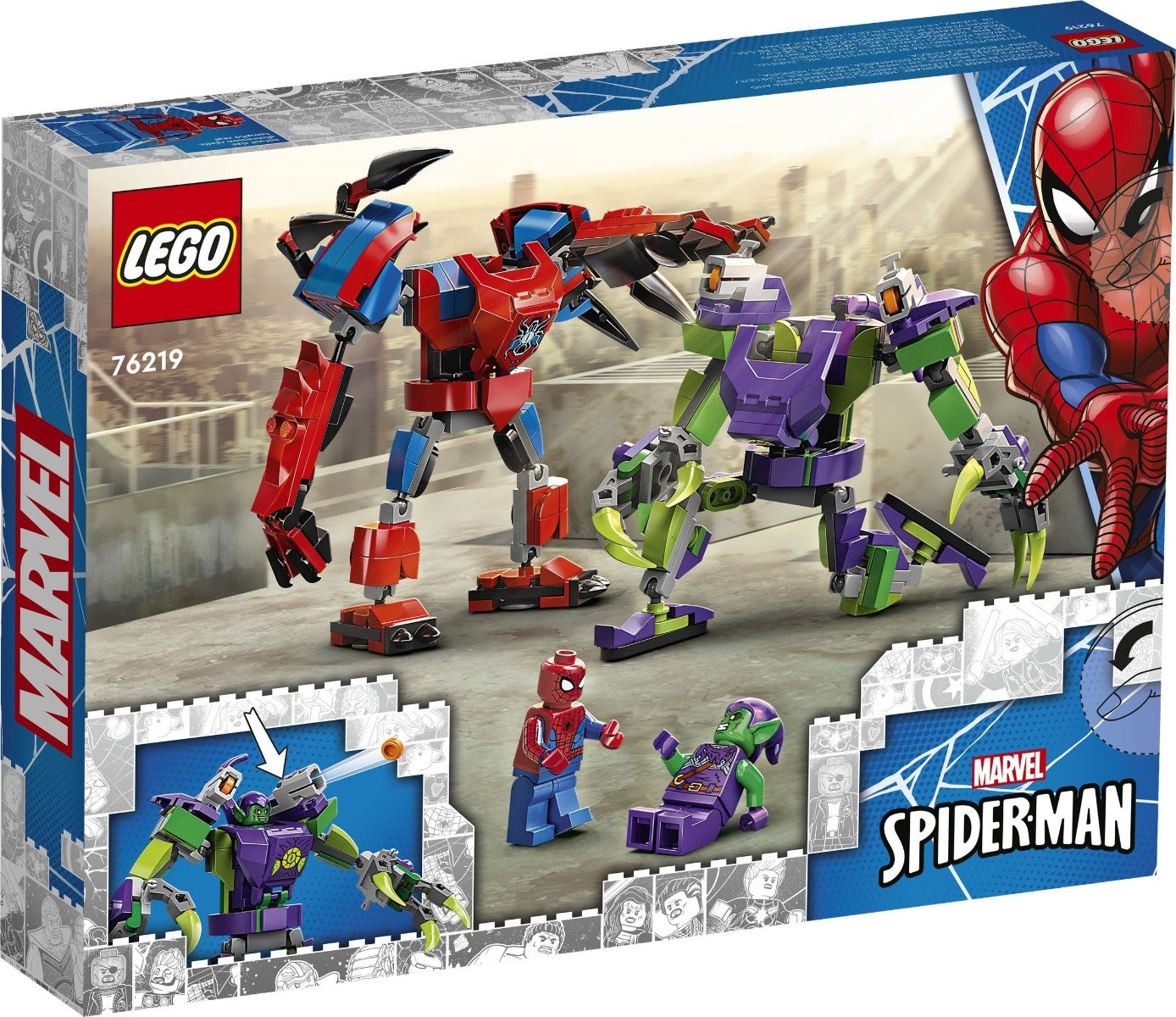 Buy Lego Marvel Spider-Man & Green Goblin Mech Battle 76219 with 296 Pieces | Yallatoys.com
