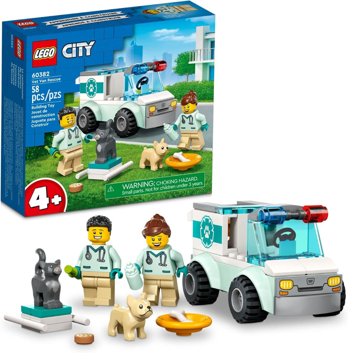 Buy Lego City Vet Van Rescue 60382 with 58pcs | Yallatoys.com
