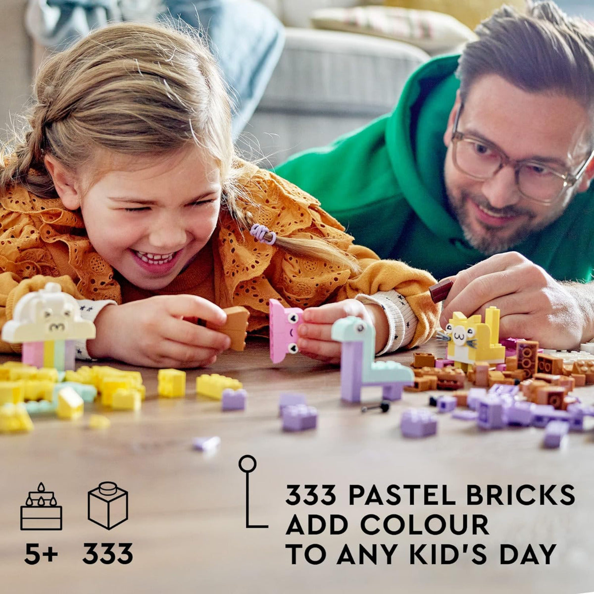 Buy Lego Classic Creative Pastel Fun Bricks Box 333pcs | Yallatoys.com