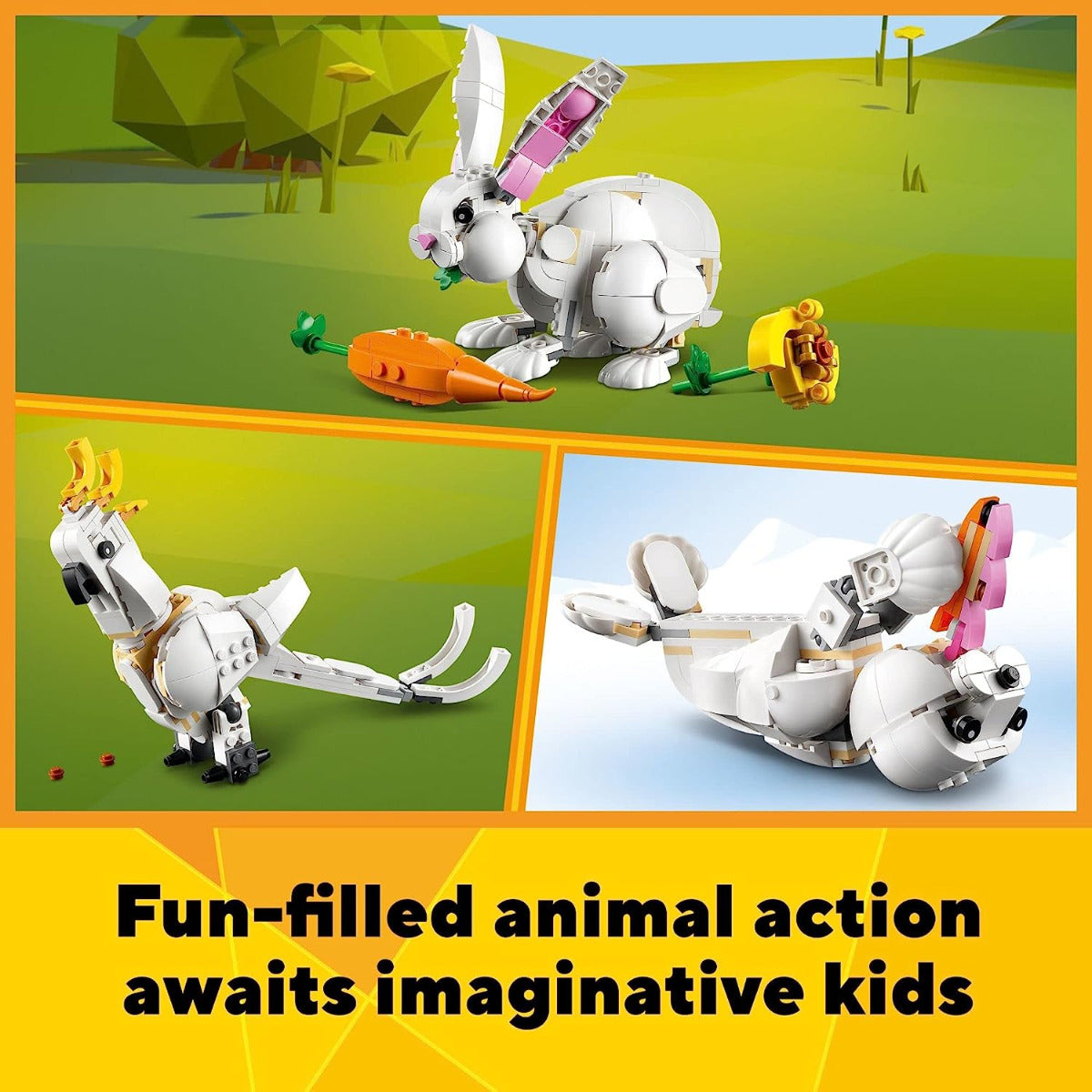 Buy Lego Creator 3 in 1 White Rabbit Animal 31133 with 258pcs | Yallatoys.com