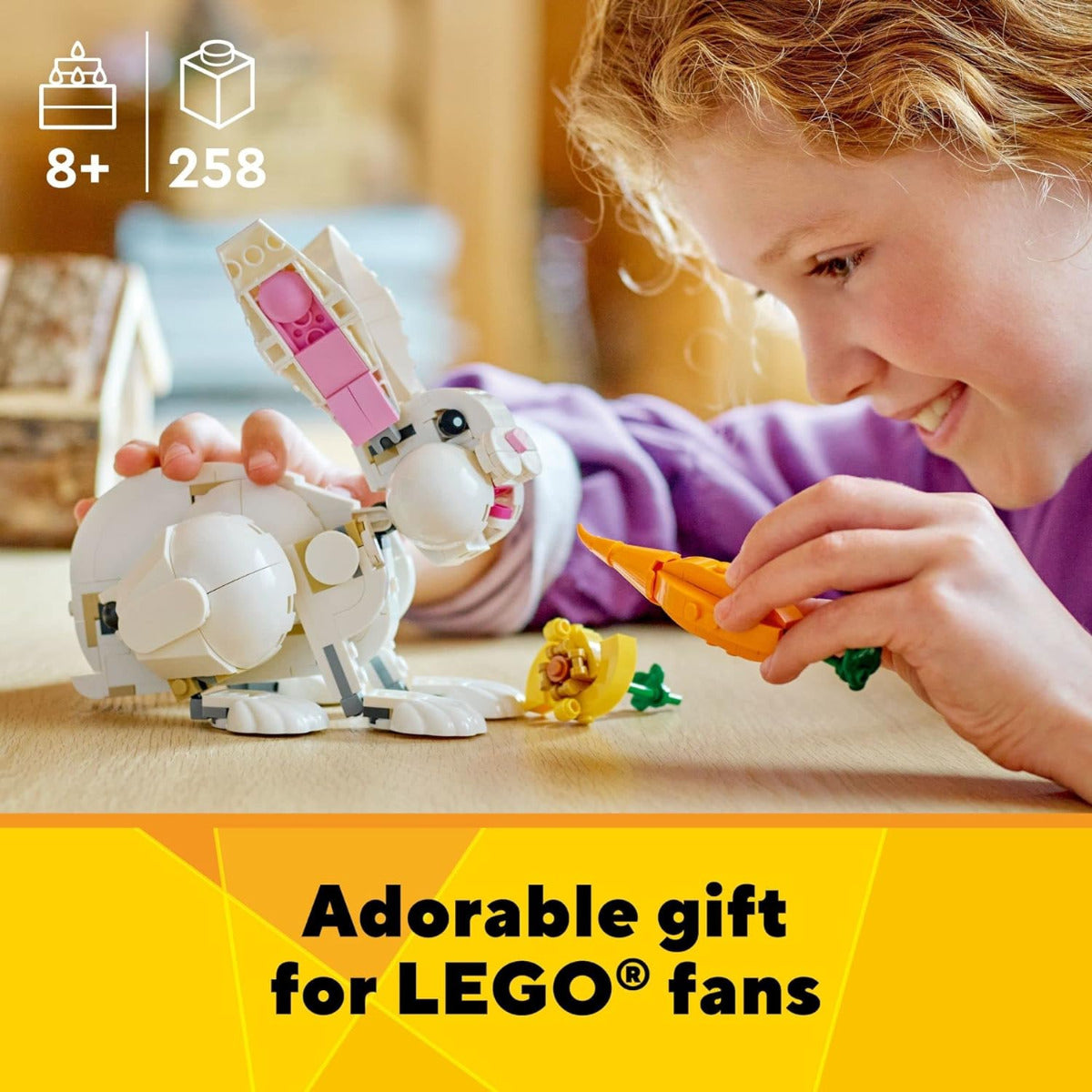 Buy Lego Creator 3 in 1 White Rabbit Animal 31133 with 258pcs | Yallatoys.com