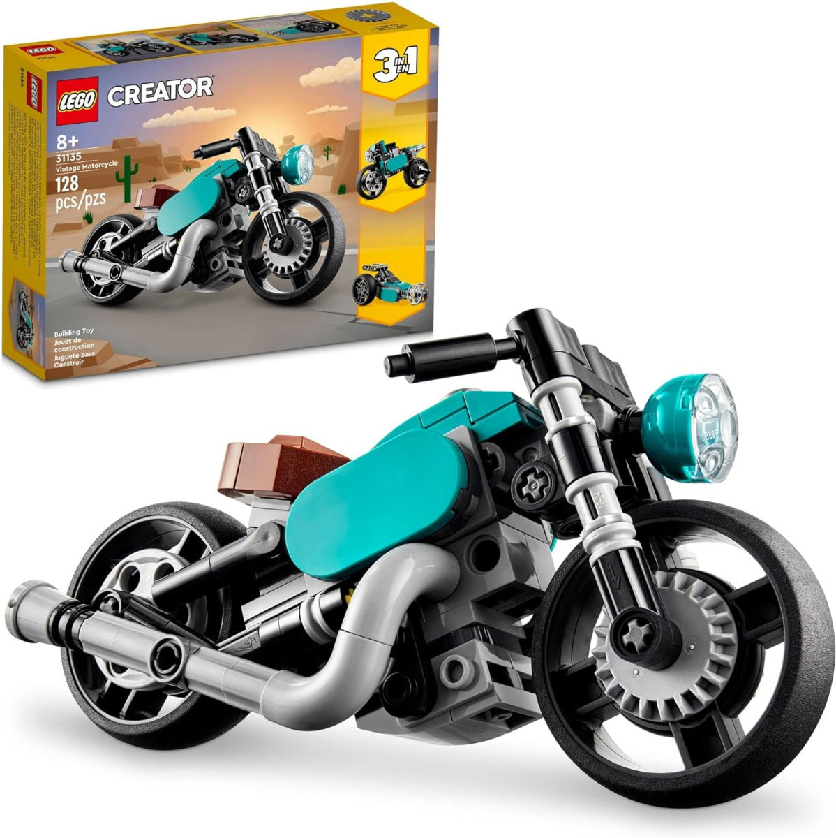 Buy Lego Creator 3 in 1 Vintage Motorcycle 31135 with 128pcs | Yallatoys.com