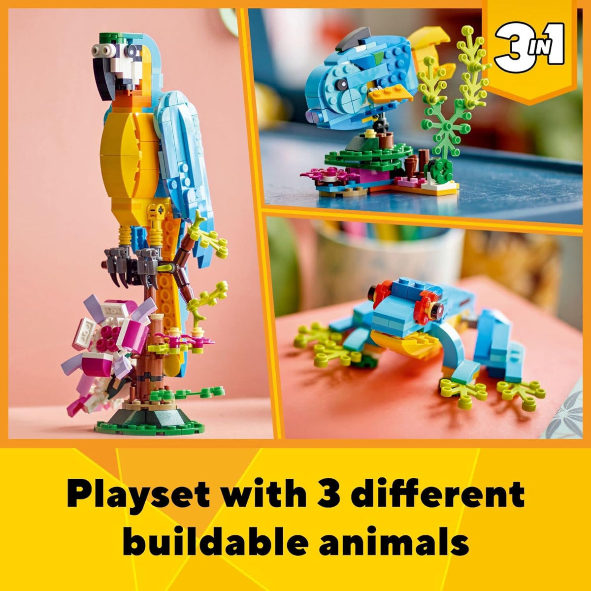 Buy Lego Creator 3 in 1 Exotic Parrot 31136 with 253pcs | Yallatoys.com