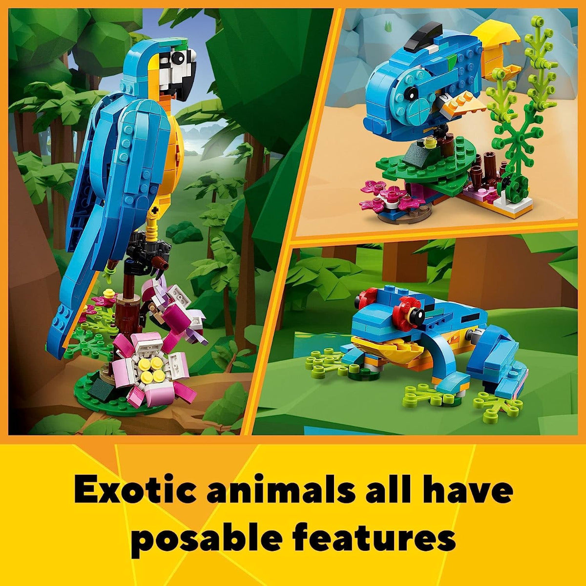 Buy Lego Creator 3 in 1 Exotic Parrot 31136 with 253pcs | Yallatoys.com
