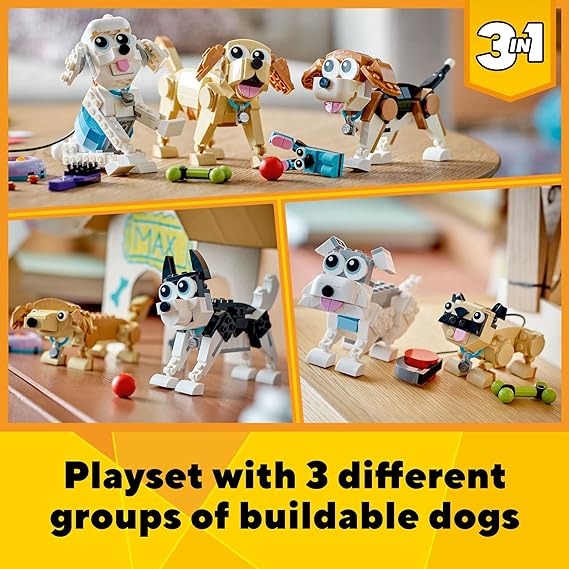 Buy Lego Creator 3 in 1 Adorable Dog Building Kit 31137 with 375pcs | Yallatoys.com