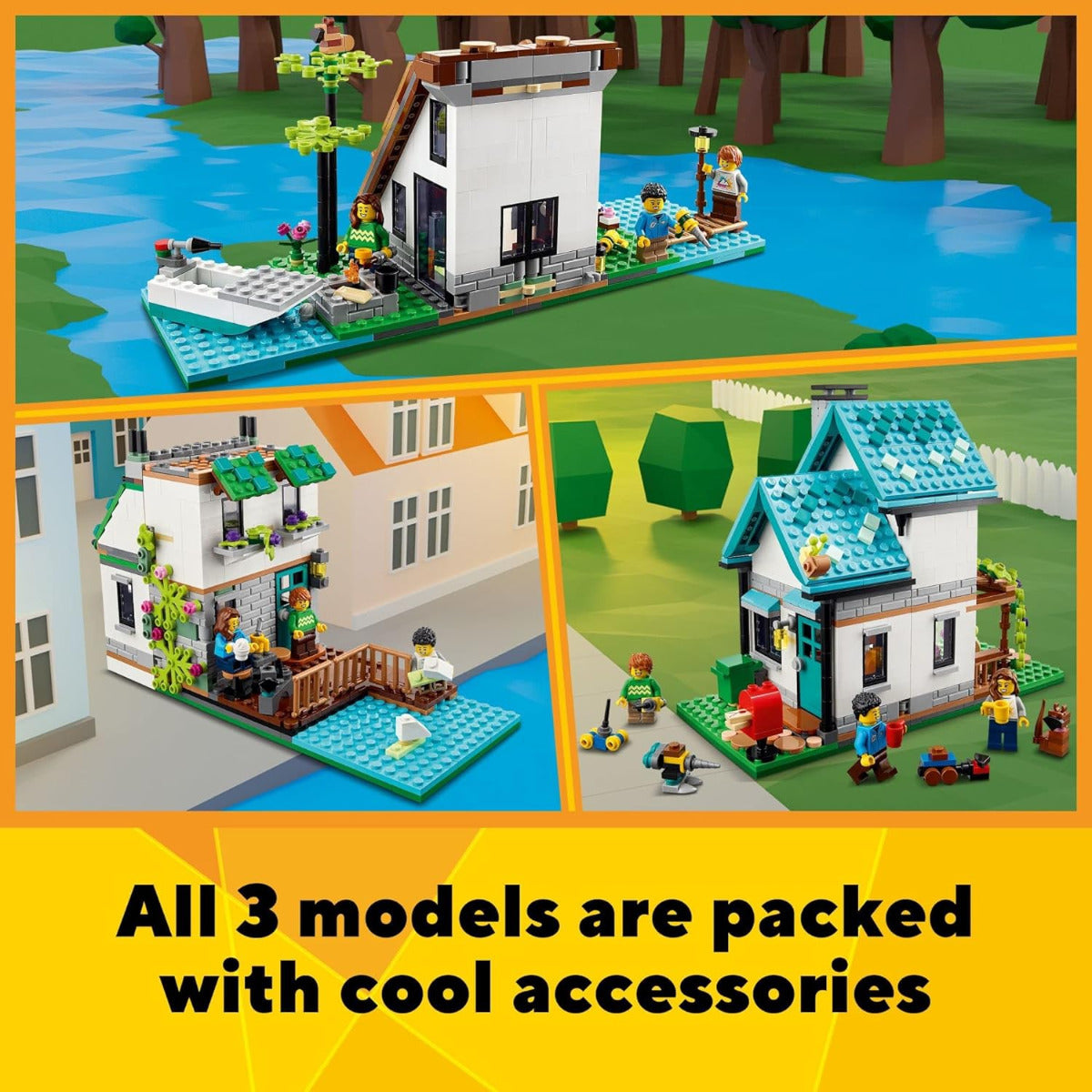 Buy Lego Creator 3 in 1 Cozy House 31139 with 808pcs | Yallatoys.com