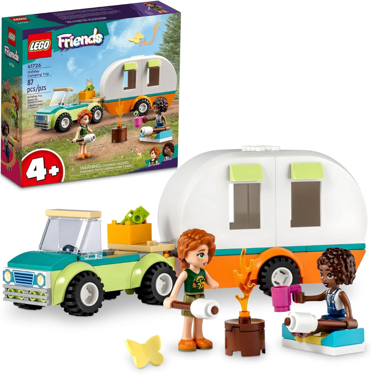 Buy Lego Friends Holiday Camping Trip 41726 Toy Caravan with Car with 87pcs | Yallatoys.com