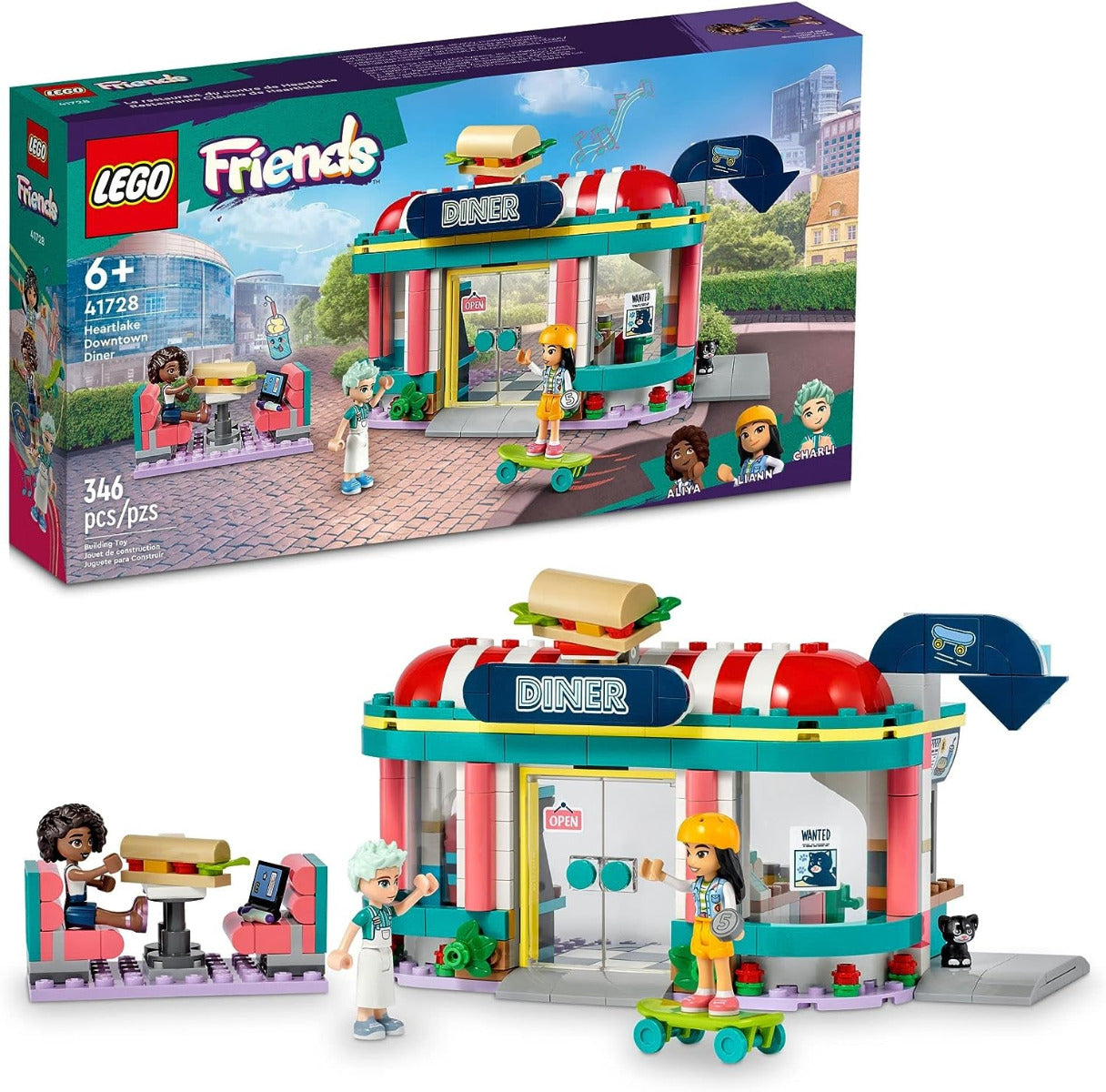 Buy Lego Friends Heartlake Downtown Diner 41728 with 346pcs | Yallatoys.com