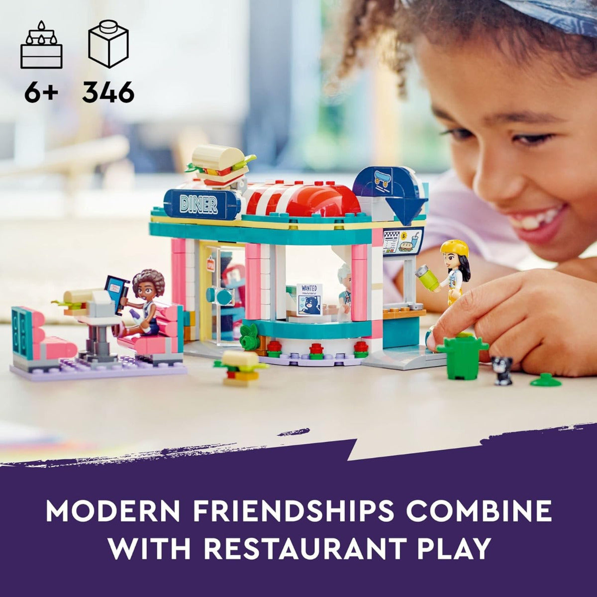 Buy Lego Friends Heartlake Downtown Diner 41728 with 346pcs | Yallatoys.com
