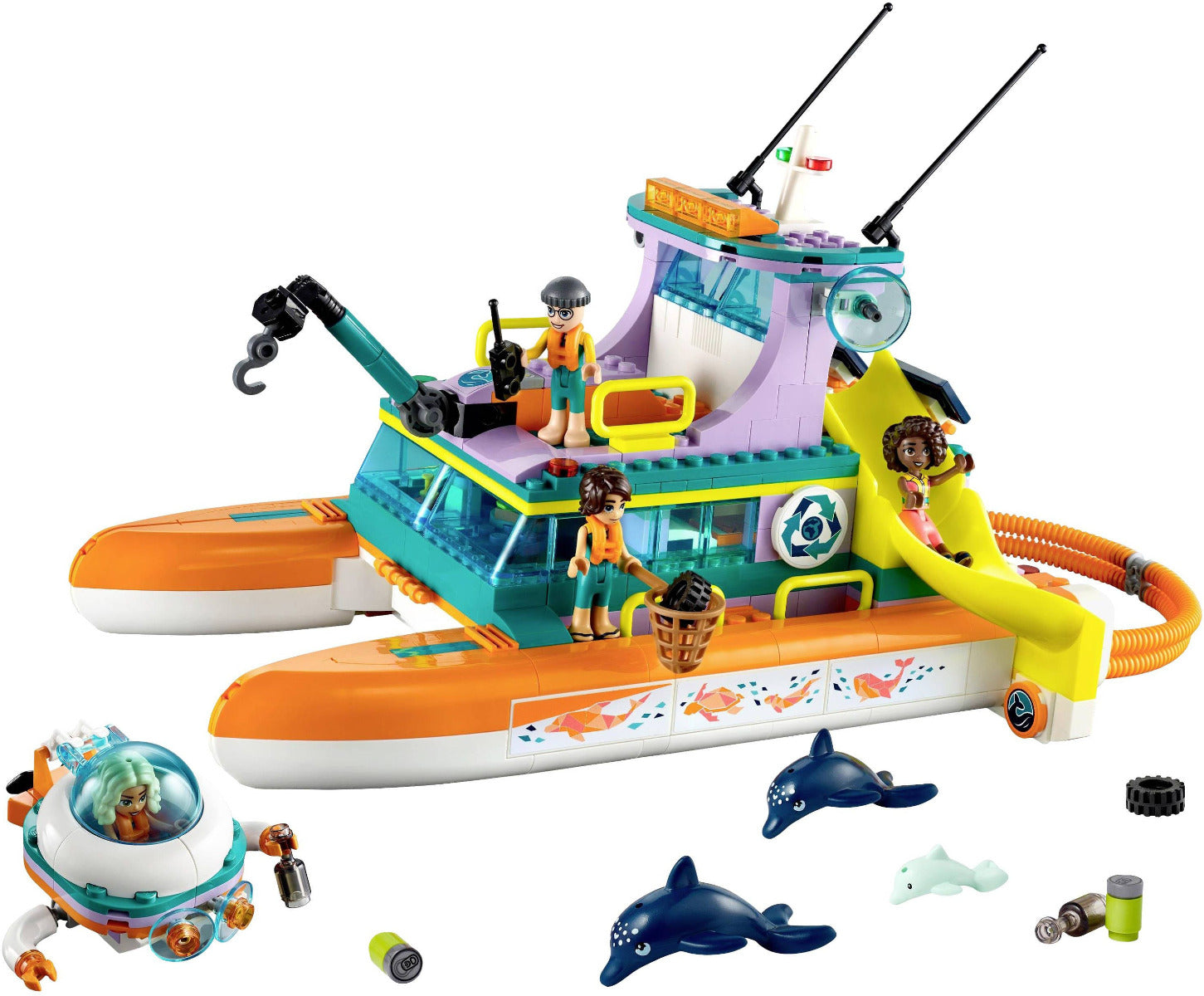 Buy Lego Friends Sea Rescue Boat Building Kit 41734 with 717pcs | Yallatoys.com