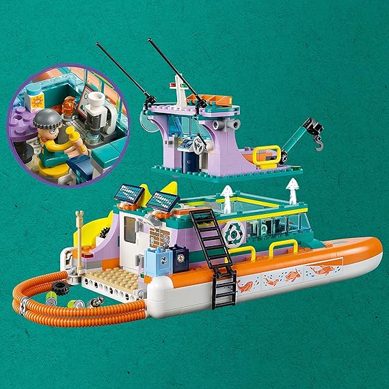 Buy Lego Friends Sea Rescue Boat Building Kit 41734 with 717pcs | Yallatoys.com