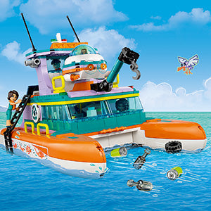 Buy Lego Friends Sea Rescue Boat Building Kit 41734 with 717pcs | Yallatoys.com