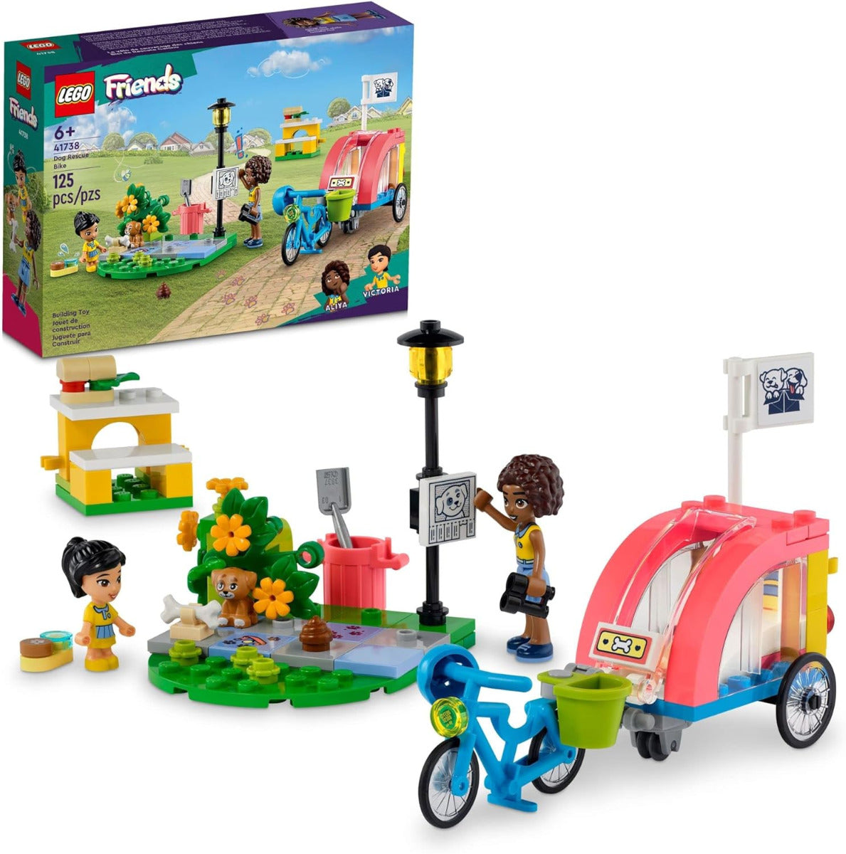 Buy Lego Friends Dog Rescue Bike Building Set 125pcs | Yallatoys.com