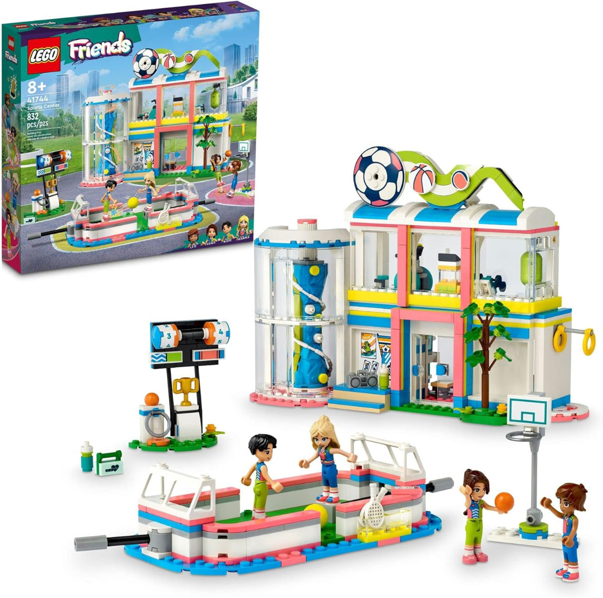 Buy Lego Friends Sports Center 41744 with 832pcs | Yallatoys.com