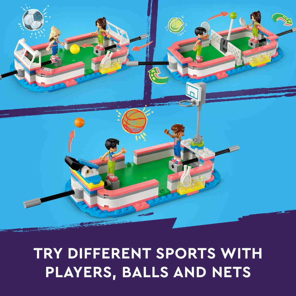 Buy Lego Friends Sports Center 41744 with 832pcs | Yallatoys.com