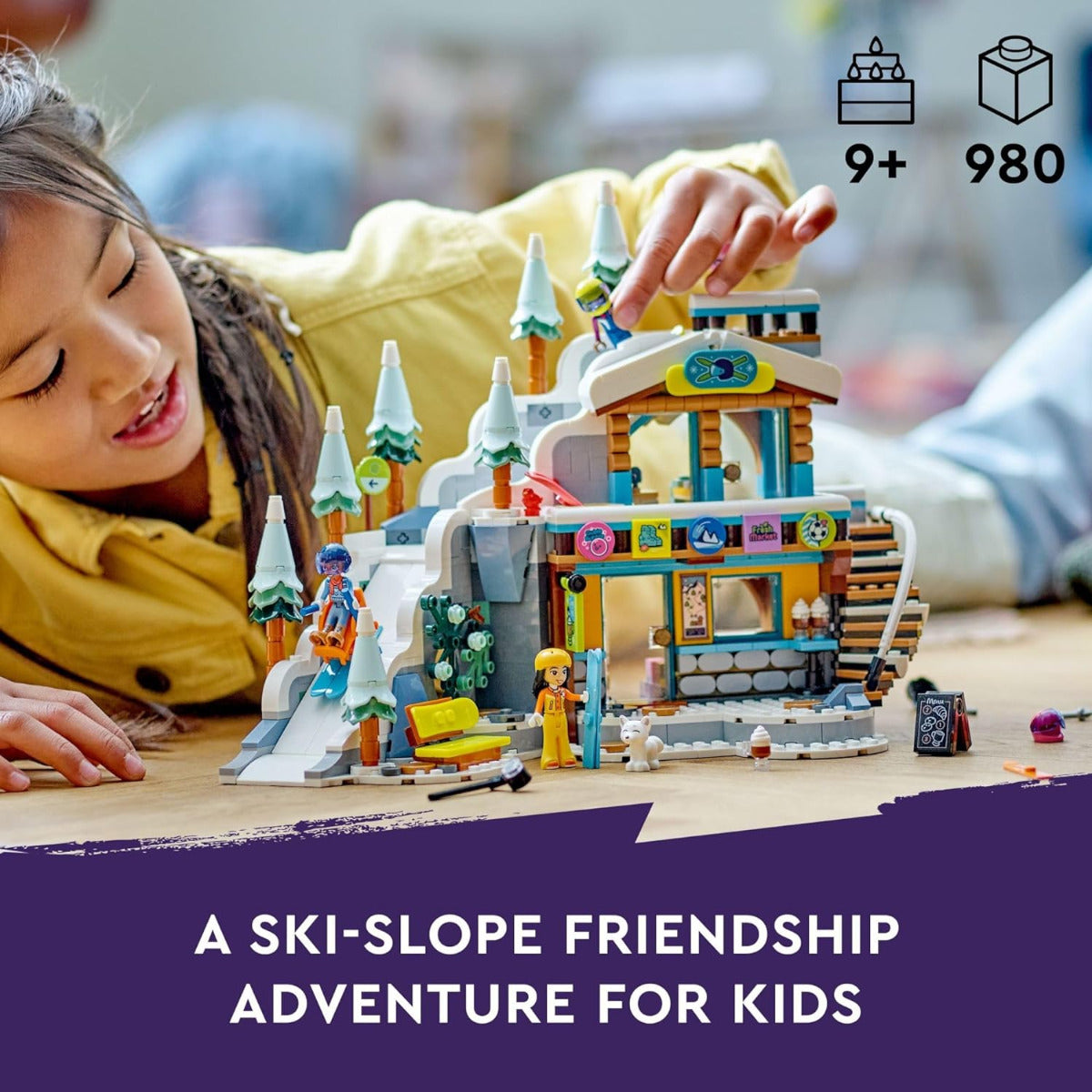 Buy Lego Friends Holiday Ski Slope and Cafe 41756 with 980pcs | Yallatoys.com