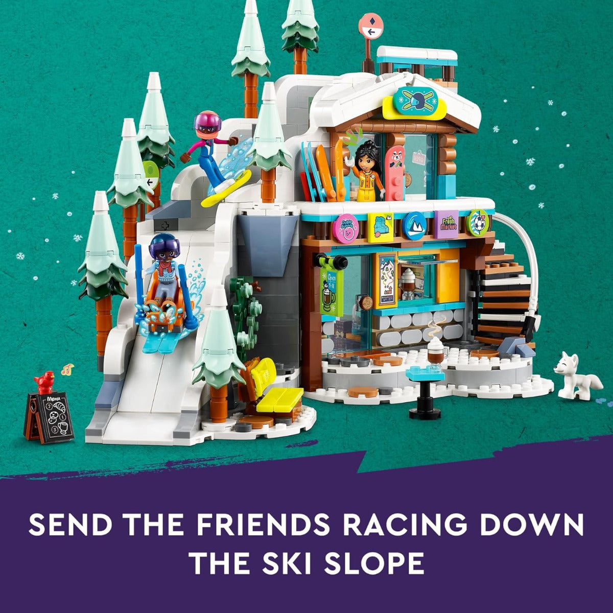 Buy Lego Friends Holiday Ski Slope and Cafe 41756 with 980pcs | Yallatoys.com
