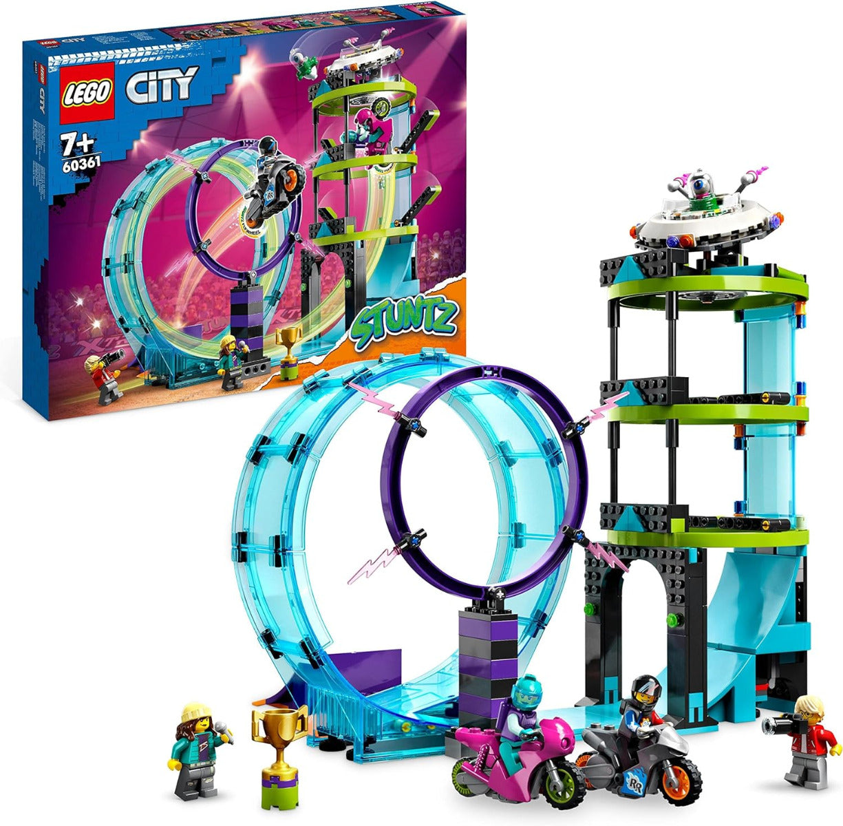 Buy Lego City Stuntz Ultimate Stunt Riders Challenge 3 in 1 Stunts with 385pcs | Yallatoys.com