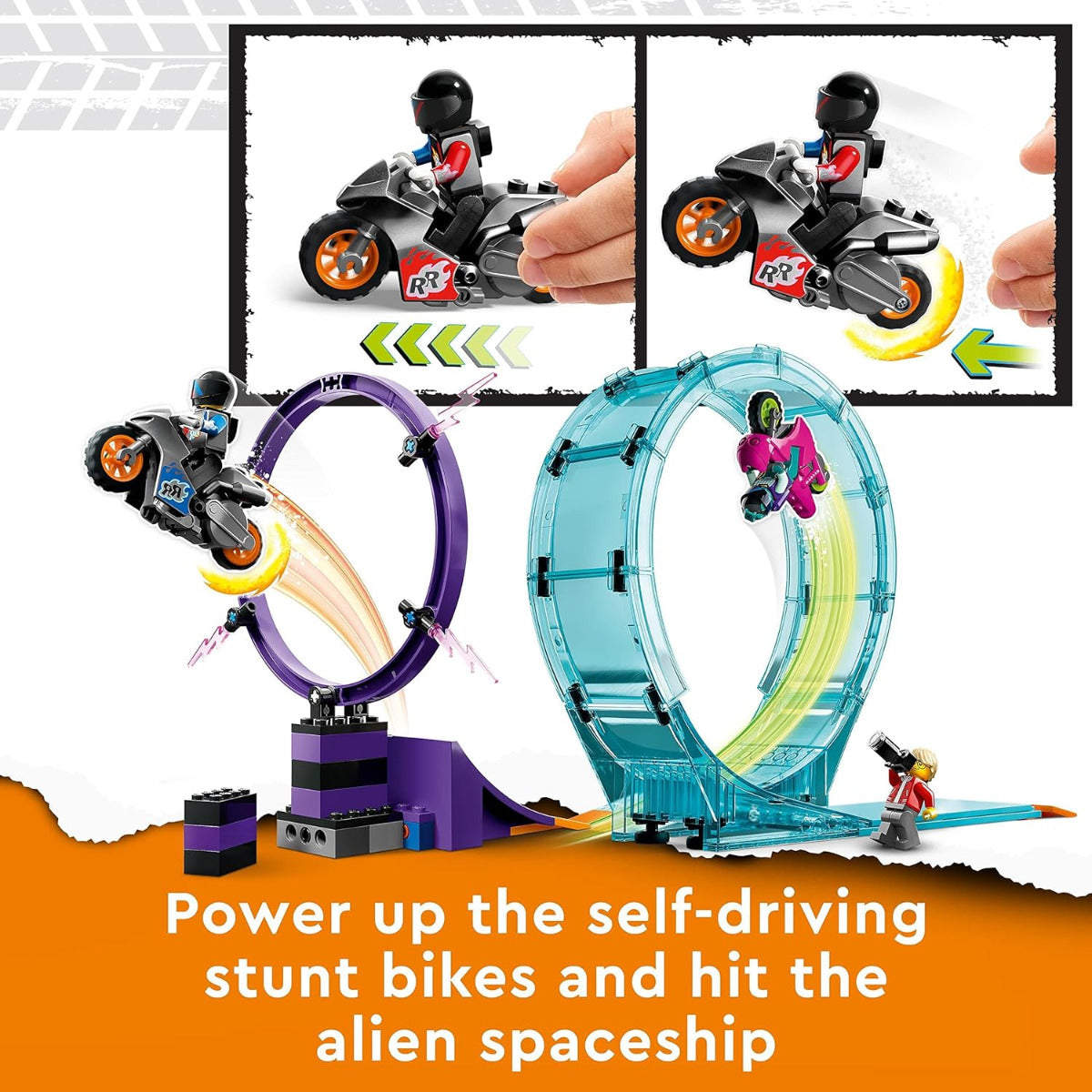 Buy Lego City Stuntz Ultimate Stunt Riders Challenge 3 in 1 Stunts with 385pcs | Yallatoys.com