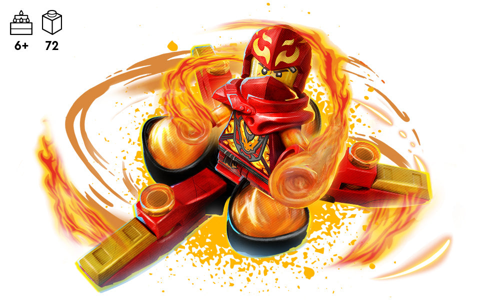 Buy Lego Ninjago Kais Dragon Power Spinjitzu Flip 71777 with 72pcs | Yallatoys.com
