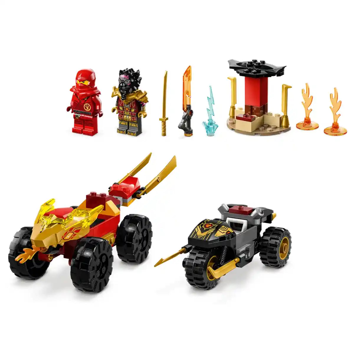 Buy Lego Ninjago 71789 Kai and Ras Car and Bike | Yallatoys.com