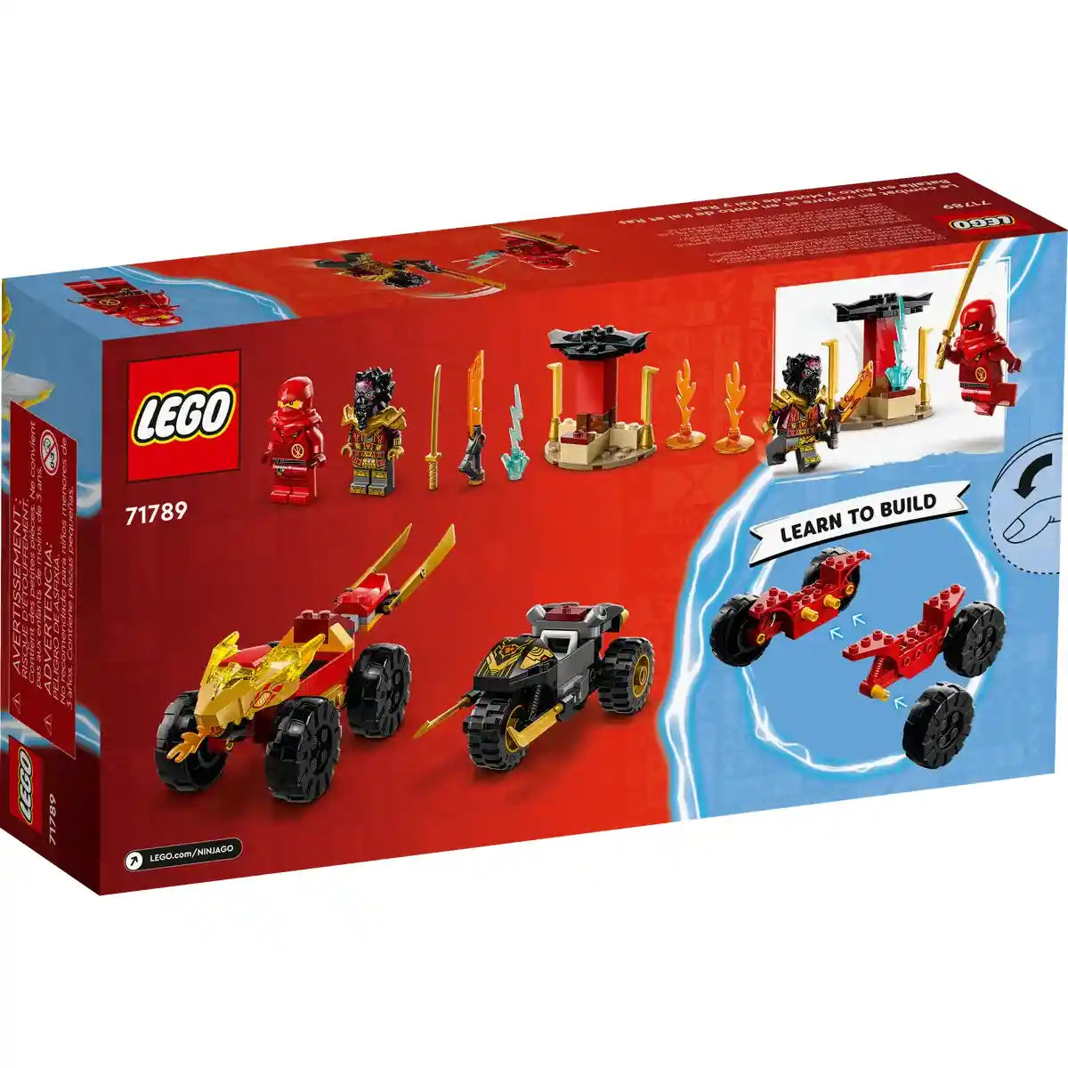 Buy Lego Ninjago 71789 Kai and Ras Car and Bike | Yallatoys.com